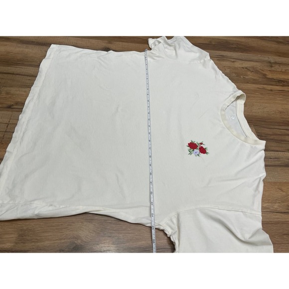 Converse Women XXL  Graphic flower Print T-Shirt Short-sleeve offwhite oversized - Picture 7 of 7